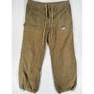 Vintage Y2K Buggirl Pants Womens Large 10-12 Brown Baggy Fit Joggers